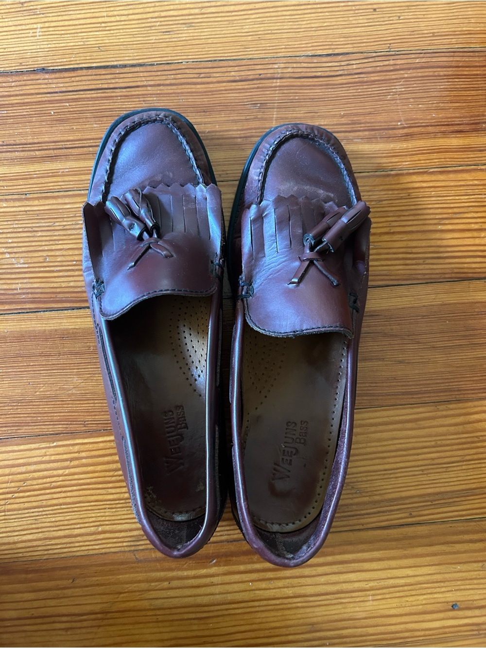Bass Men's Tassel Fringe Leather Loafers - Brown